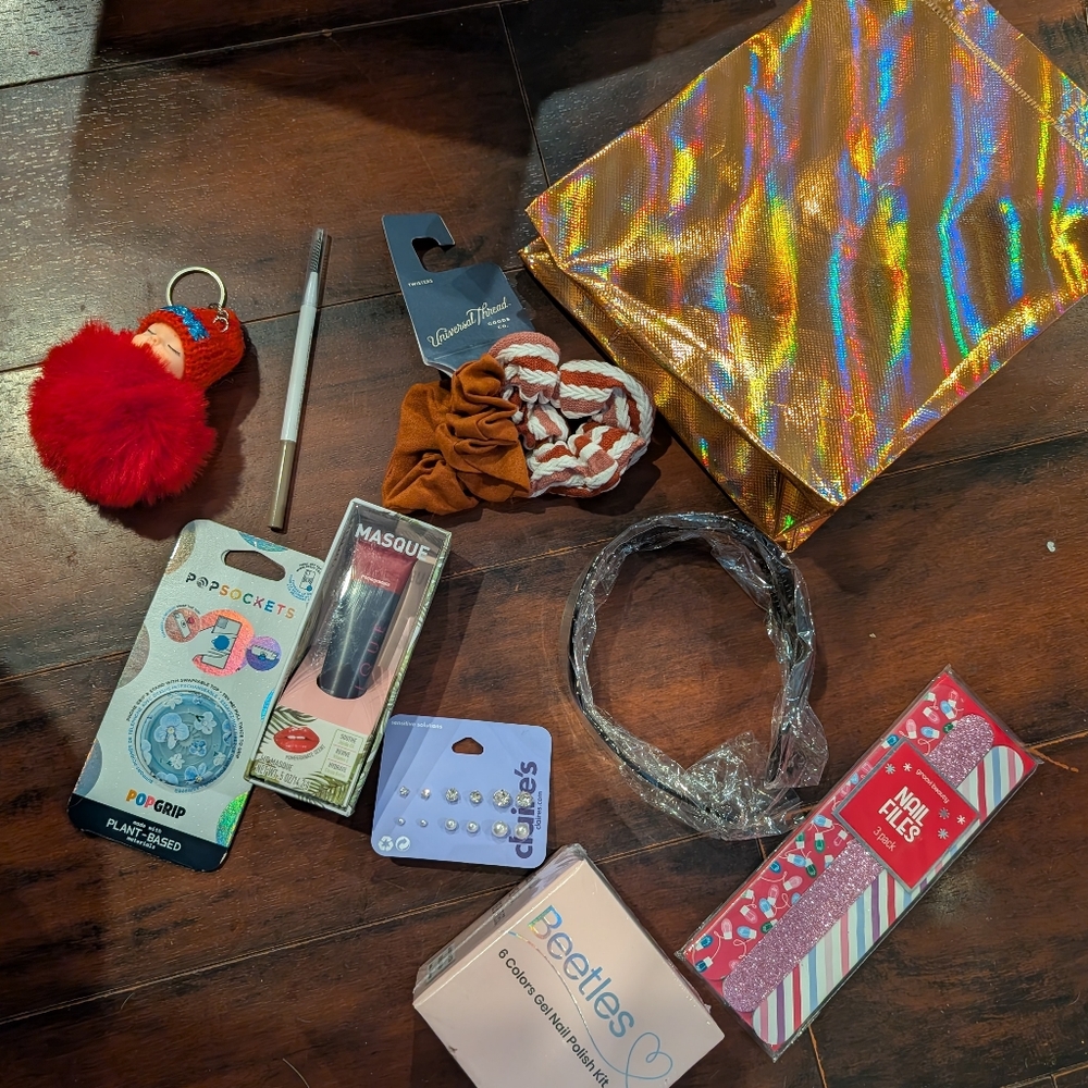 Gift Bag Not So Mystery Bag Colorful Accessory and Beauty Bundle